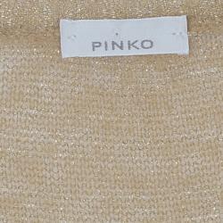 Pre Owned Pinko Gold Knit Dress S