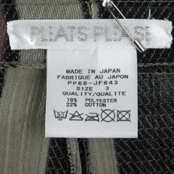 Pleats Please By Issey Miyake Multicolor Striped Elasticized Waist Pants 3XS