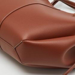 مملوكة مسبقًا Polene Cognac Brown Leather Cyme Tote