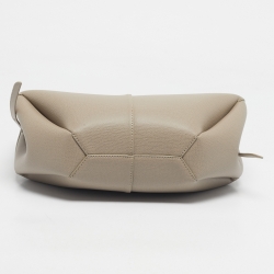 Pre Owned Polene Grey Leather Mini Cyme Tote