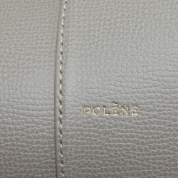 Pre Owned Polene Grey Leather Mini Cyme Tote
