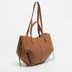 Pre Owned Polene Brown Leather Mini Cyme Tote