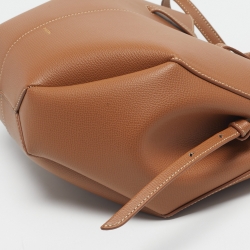 Pre Owned Polene Brown Leather Mini Cyme Tote