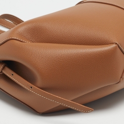 Pre Owned Polene Brown Leather Mini Cyme Tote