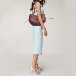 مملوكة مسبقًا Polene Burgundy Leather Mini Cyme Tote