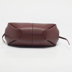 مملوكة مسبقًا Polene Burgundy Leather Mini Cyme Tote