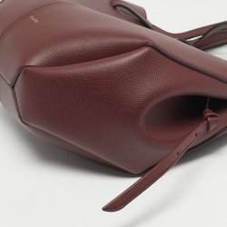 مملوكة مسبقًا Polene Burgundy Leather Mini Cyme Tote