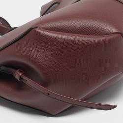 مملوكة مسبقًا Polene Burgundy Leather Mini Cyme Tote