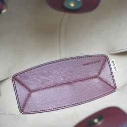 مملوكة مسبقًا Polene Burgundy Leather Mini Cyme Tote