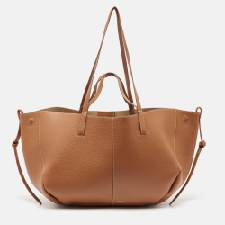 مملوكة مسبقًا Polene Brown Leather Cyme Hobo