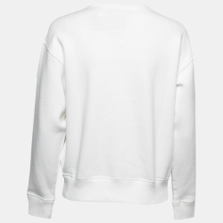 Pre Owned Polo Ralph Lauren White Cotton Polo Bear Sweatshirt S