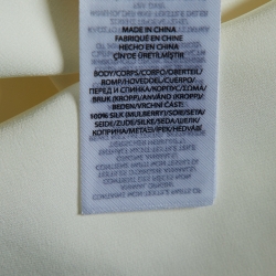 Pre Owned Polo Ralph Lauren Cream Silk Satin Buttoned Up Shirt S