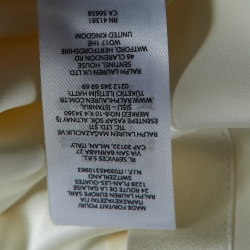 Pre Owned Polo Ralph Lauren Cream Silk Satin Buttoned Up Shirt S