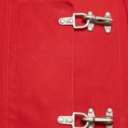 Pre Owned Polo Ralph Lauren Red Cotton Clasp Detail Fireman Jacket XXL