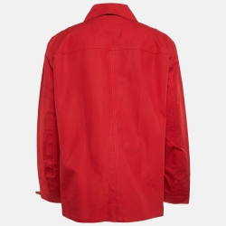Pre Owned Polo Ralph Lauren Red Cotton Clasp Detail Fireman Jacket XXL