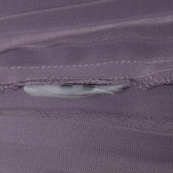 Pre Owned Polo Ralph Lauren Purple Satin Plisse Pleated Skirt L