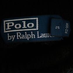 مملوكة مسبقًا Polo Ralph Lauren Black Linen & Cotton Turtleneck Cardigan M