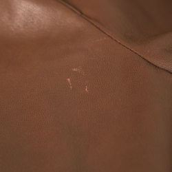 Pre Owned Polo Ralph Lauren Brown Leather Zip-Up Jacket M