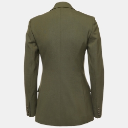 مملوكة مسبقًا Polo Ralph Lauren Olive Green Wool Double Breasted Blazer XS