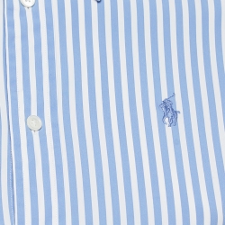 Pre Owned Polo Ralph Lauren Blue Striped Cotton Slim Stretch Shirt S