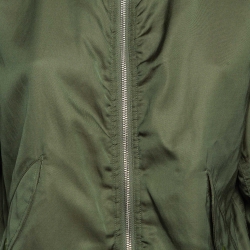Pre Owned Polo Ralph Lauren Green Satin Bomber Jacket L