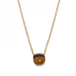 Pomellato Nudo Citrine Quartz 18k Rose Gold Pendant Chain Necklace