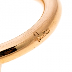 Pomellato Nudo Pink Quartz 18k Rose Gold Ring Size 50