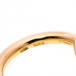 Pomellato Nudo Pink Quartz 18k Rose Gold Ring Size 50