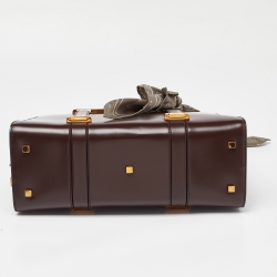 Pre Owned Porsche Design Brown Leather Medium Twin Satchel