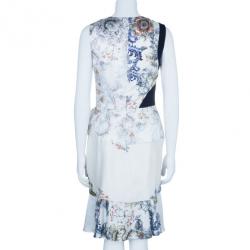 Prabal Gurung Sleeveless Printed Ruched Dress S