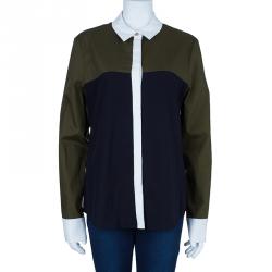 Pre Owned Prabal Gurung Colorblock Shirt M