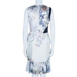 Prabal Gurung Sleeveless Printed Ruched Dress M