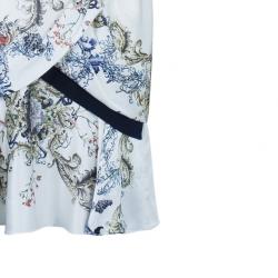 Prabal Gurung Sleeveless Printed Ruched Dress M