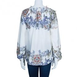 Prabal Gurung Silk Printed Top M