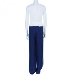 Prabal Gurung Navy Tuxedo Wide Leg Pants L