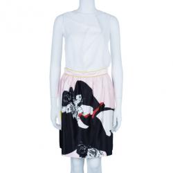 Prabal Gurung Rose Gathered Flounce Skirt M