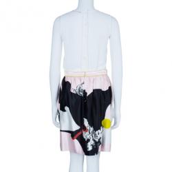 Prabal Gurung Rose Gathered Flounce Skirt M