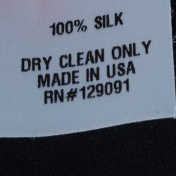 مملوكة مسبقًا فستان برابال غورونغ أكمام طويلة طباعة موردة بفيونكة حرير M