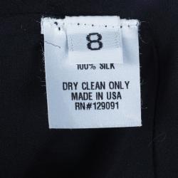 مملوكة مسبقًا فستان برابال غورونغ أكمام طويلة طباعة موردة بفيونكة حرير M