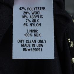 مملوكة مسبقًا Prabal Gurung Metallic Detail Embroidery Pencil Skirt US 8