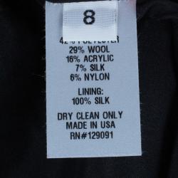 مملوكة مسبقًا Prabal Gurung Metallic Detail Embroidery Pencil Skirt US 8