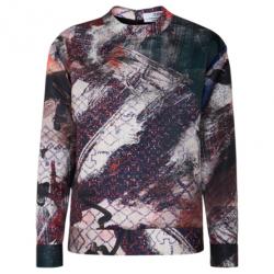 Prabal Gurung Printed Satin Sweatshirt S