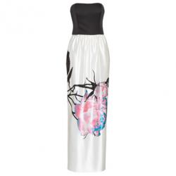 Prabal Gurung Black Strapless Bustier Gown M