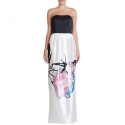 Prabal Gurung Black Strapless Bustier Gown M