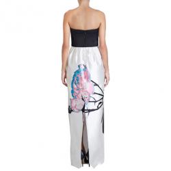 Prabal Gurung Black Strapless Bustier Gown M
