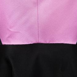 Prabal Gurung Colorblock Doubleface Satin High Low Sleeveless V-Neck Gown L