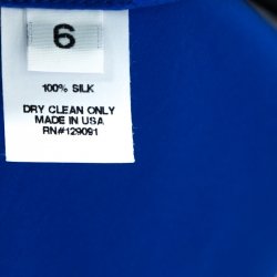 Prabal Gurung Blue Silk Satin Chiffon Trim Camisole M
