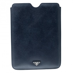 Prada Navy Blue Saffiano Leather iPad Case