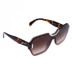 Prada Tortoiseshell/Brown Gradient SPR 15T Hide Geometric Sunglasses