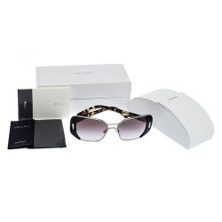 Pre Owned Prada Midnight Black Gradient SPR 59S Square Sunglasses